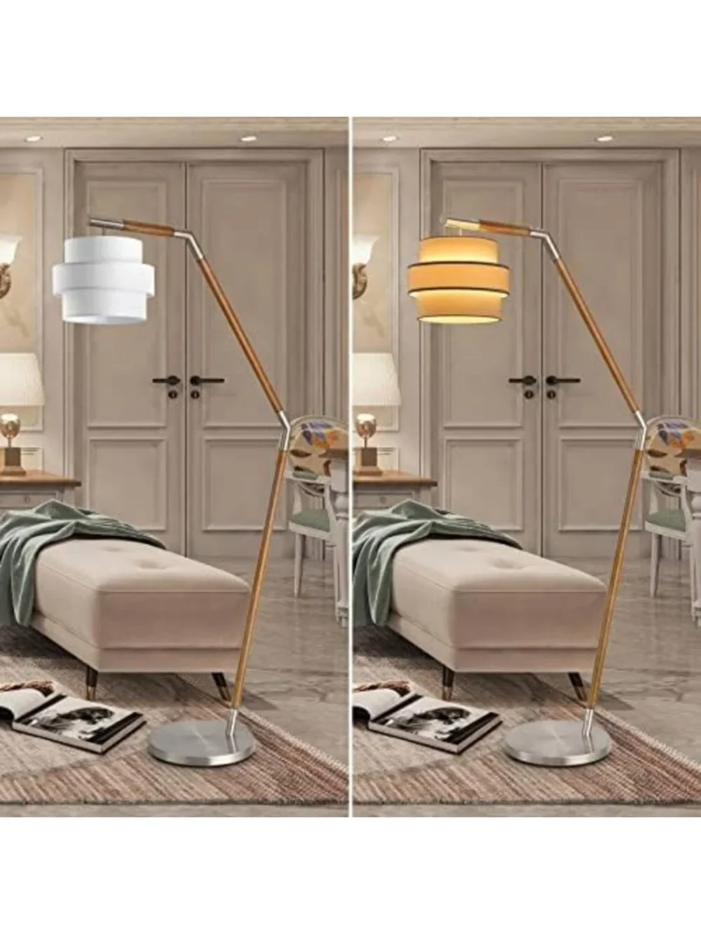 Elegant 3-Tier White Drum Lampshade for Pendant & Floor Lamp Replacement